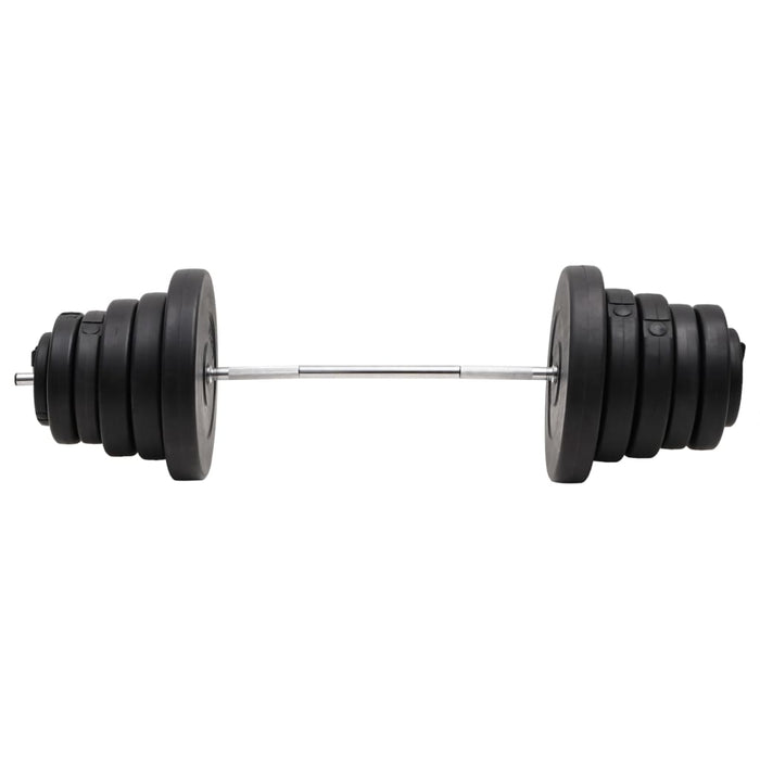 Set halteră ondulată cu greutăți, 90 kg WALTI