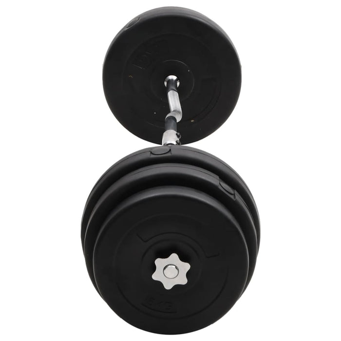 Set halteră ondulată cu greutăți, 90 kg - WALTI WALTI