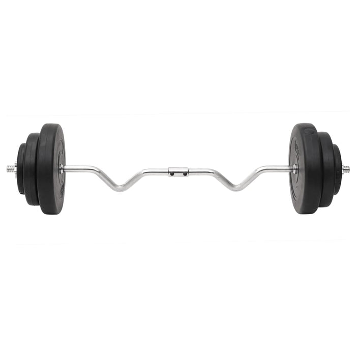 Halteră curbată și ganteră cu discuri de greutate, 60 kg - WALTI WALTI