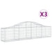 Coșuri gabion arcuite 3 buc, 200x30x40/60 cm, fier galvanizat - WALTI WALTI