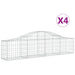 Coșuri gabion arcuite 4 buc, 200x30x40/60 cm, fier galvanizat - WALTI WALTI