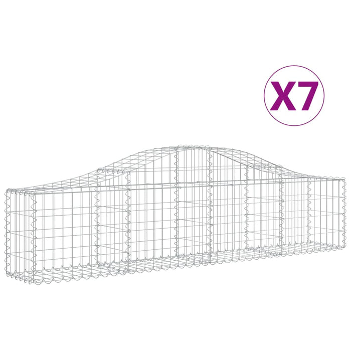 Coșuri gabion arcuite 7 buc, 200x30x40/60 cm, fier galvanizat - WALTI WALTI
