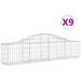Coșuri gabion arcuite 9 buc, 200x30x40/60 cm, fier galvanizat - WALTI WALTI