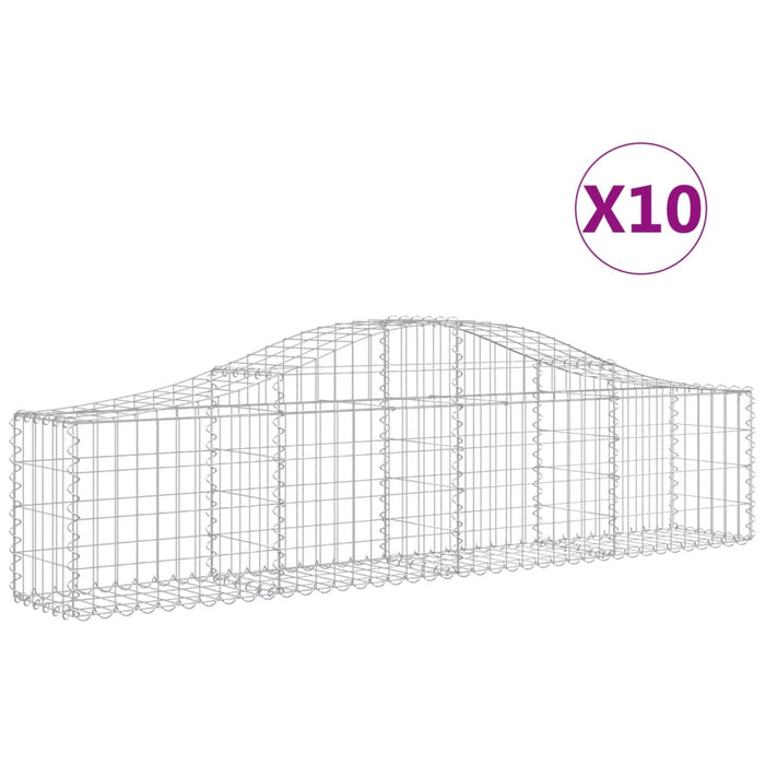 Coșuri gabion arcuite 10 buc, 200x30x40/60 cm, fier galvanizat - WALTI WALTI