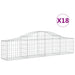 Coșuri gabion arcuite 18 buc, 200x30x40/60 cm, fier galvanizat - WALTI WALTI