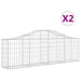 Coșuri gabion arcuite 2 buc, 200x30x60/80 cm, fier galvanizat - WALTI WALTI