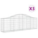 Coșuri gabion arcuite 3 buc, 200x30x60/80 cm, fier galvanizat - WALTI WALTI