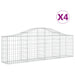 Coșuri gabion arcuite 4 buc, 200x30x60/80 cm, fier galvanizat - WALTI WALTI