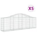 Coșuri gabion arcuite 5 buc, 200x30x60/80 cm, fier galvanizat - WALTI WALTI