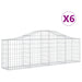 Coșuri gabion arcuite 6 buc, 200x30x60/80 cm, fier galvanizat - WALTI WALTI