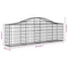 Coșuri gabion arcuite 8 buc, 200x30x60/80 cm, fier galvanizat - WALTI WALTI