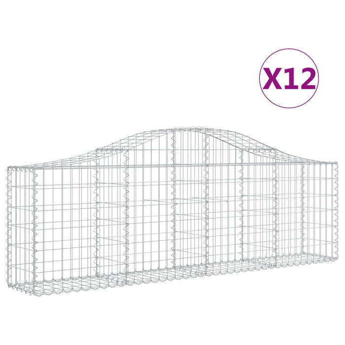 Coșuri gabion arcuite 12 buc, 200x30x60/80 cm, fier galvanizat - WALTI WALTI