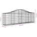 Coșuri gabion arcuite 14 buc, 200x30x60/80 cm, fier galvanizat - WALTI WALTI