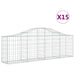Coșuri gabion arcuite 15 buc, 200x30x60/80 cm, fier galvanizat - WALTI WALTI