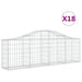 Coșuri gabion arcuite 18 buc, 200x30x60/80 cm, fier galvanizat - WALTI WALTI