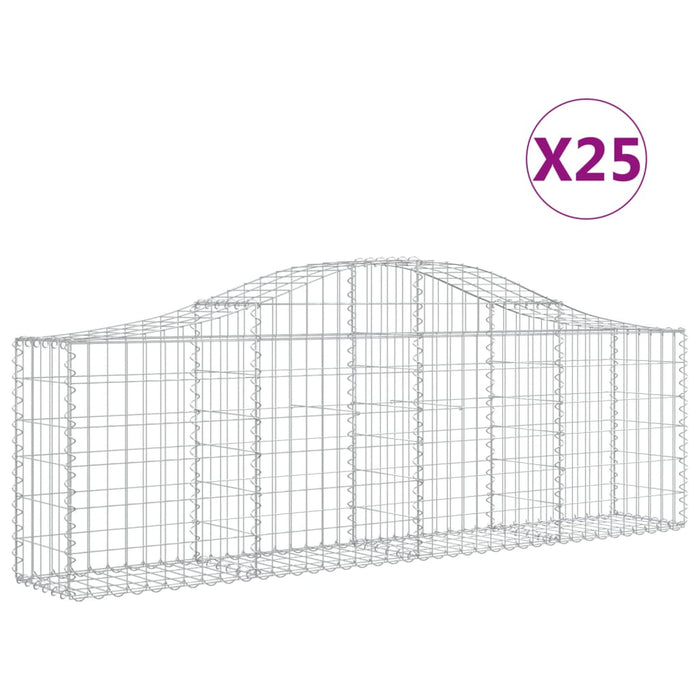 Coșuri gabion arcuite 25 buc, 200x30x60/80 cm, fier galvanizat - WALTI WALTI