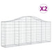 Coșuri gabion arcuite 2 buc, 200x30x80/100cm, fier galvanizat - WALTI WALTI