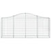 Coșuri gabion arcuite 3 buc, 200x30x80/100cm, fier galvanizat - WALTI WALTI