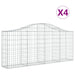 Coșuri gabion arcuite 4 buc, 200x30x80/100cm, fier galvanizat - WALTI WALTI