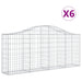 Coșuri gabion arcuite 6 buc, 200x30x80/100cm, fier galvanizat - WALTI WALTI