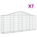 Coșuri gabion arcuite 7 buc, 200x30x80/100cm, fier galvanizat - WALTI WALTI