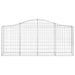 Coșuri gabion arcuite 8 buc, 200x30x80/100cm, fier galvanizat - WALTI WALTI