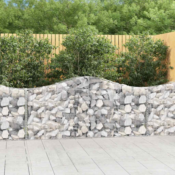 Coșuri gabion arcuite 8 buc, 200x30x80/100cm, fier galvanizat - WALTI WALTI