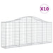 Coșuri gabion arcuite 10 buc, 200x30x80/100cm, fier galvanizat - WALTI WALTI