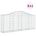 Coșuri gabion arcuite 11 buc, 200x30x80/100cm, fier galvanizat - WALTI WALTI