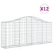 Coșuri gabion arcuite 12 buc, 200x30x80/100cm, fier galvanizat - WALTI WALTI