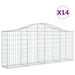 Coșuri gabion arcuite 14 buc, 200x30x80/100cm, fier galvanizat - WALTI WALTI