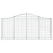 Coșuri gabion arcuite 14 buc, 200x30x80/100cm, fier galvanizat - WALTI WALTI