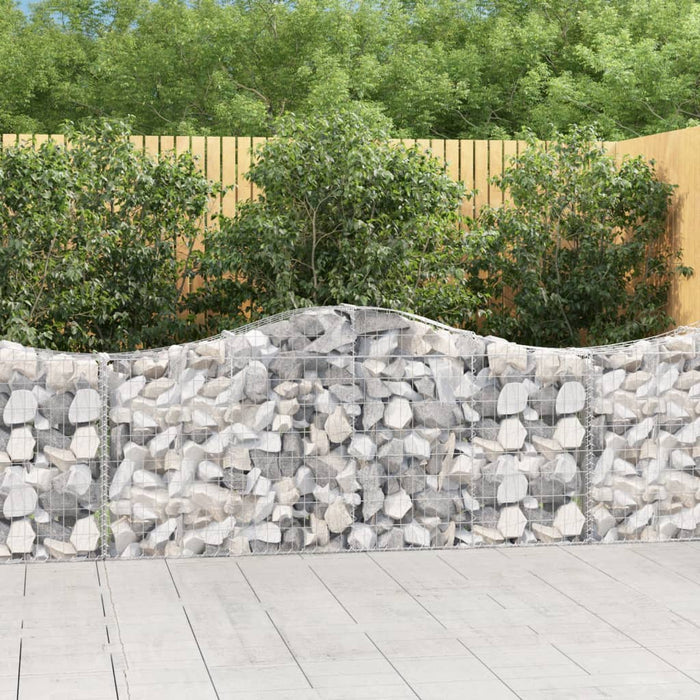 Coșuri gabion arcuite 14 buc, 200x30x80/100cm, fier galvanizat - WALTI WALTI