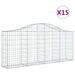 Coșuri gabion arcuite 15 buc, 200x30x80/100cm, fier galvanizat - WALTI WALTI