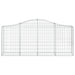 Coșuri gabion arcuite 15 buc, 200x30x80/100cm, fier galvanizat - WALTI WALTI