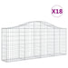 Coșuri gabion arcuite 18 buc, 200x30x80/100cm, fier galvanizat - WALTI WALTI