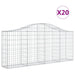 Coșuri gabion arcuite 20 buc, 200x30x80/100 cm, fier galvanizat - WALTI WALTI