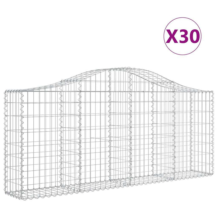 Coșuri gabion arcuite 30 buc, 200x30x80/100 cm, fier galvanizat - WALTI WALTI