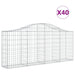 Coșuri gabion arcuite 40 buc, 200x30x80/100 cm, fier galvanizat - WALTI WALTI