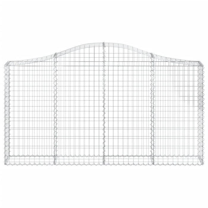 Coșuri gabion arcuite 2 buc, 200x30x100/120 cm fier galvanizat - WALTI WALTI