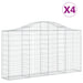 Coșuri gabion arcuite 4 buc, 200x30x100/120 cm fier galvanizat - WALTI WALTI