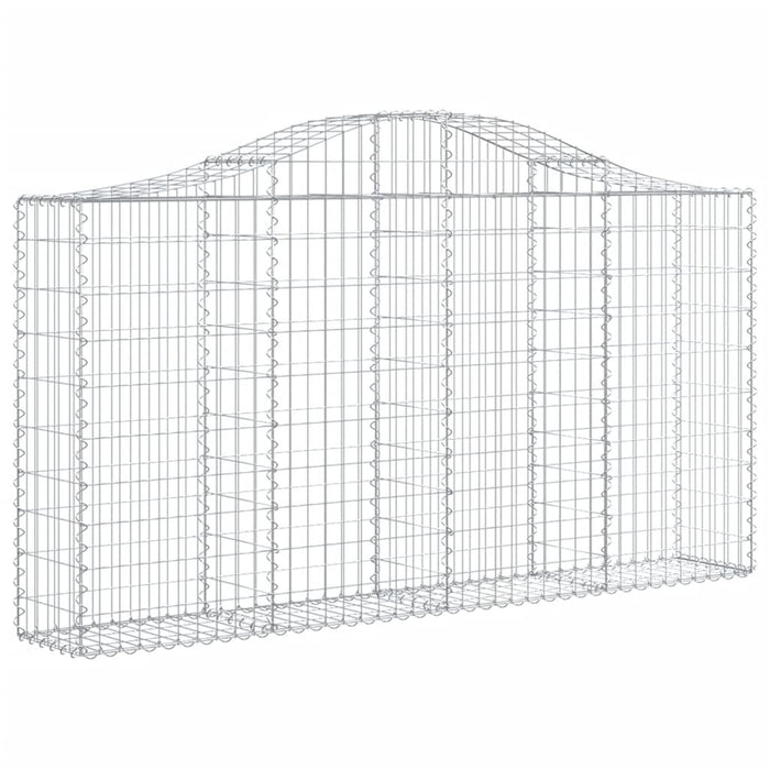 Coșuri gabion arcuite 4 buc, 200x30x100/120 cm fier galvanizat - WALTI WALTI