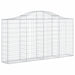 Coșuri gabion arcuite 4 buc, 200x30x100/120 cm fier galvanizat - WALTI WALTI