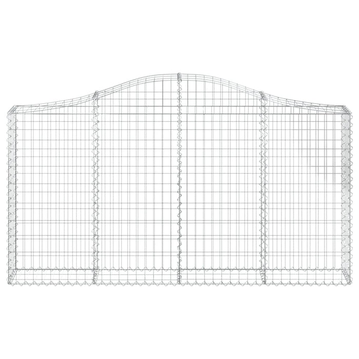 Coșuri gabion arcuite 4 buc, 200x30x100/120 cm fier galvanizat - WALTI WALTI