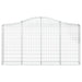 Coșuri gabion arcuite 4 buc, 200x30x100/120 cm fier galvanizat - WALTI WALTI