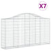 Coșuri gabion arcuite 7 buc, 200x30x100/120 cm fier galvanizat - WALTI WALTI