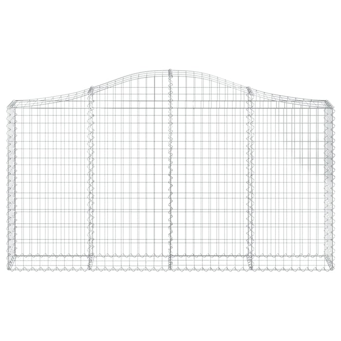 Coșuri gabion arcuite 8 buc, 200x30x100/120 cm fier galvanizat - WALTI WALTI
