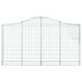 Coșuri gabion arcuite 8 buc, 200x30x100/120 cm fier galvanizat - WALTI WALTI