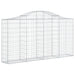 Coșuri gabion arcuite 9 buc, 200x30x100/120 cm fier galvanizat - WALTI WALTI
