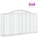Coșuri gabion arcuite 10 buc, 200x30x100/120 cm fier galvanizat - WALTI WALTI